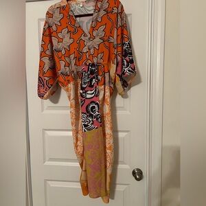 Vibrant Floral Kimono Dress